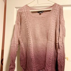 Purple dip dye sweater/ light long sleeve